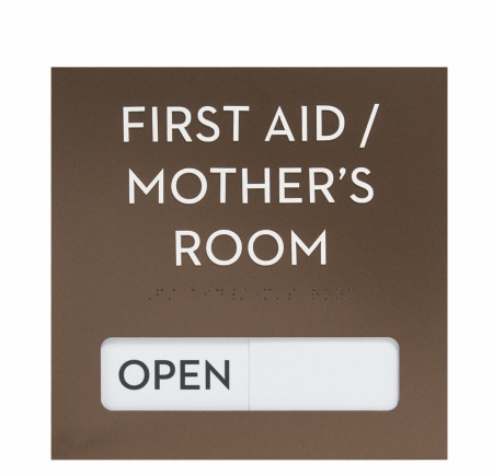 ADA room slider plate sign